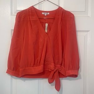 Brand New Wrapped Silk Blouse in Size S